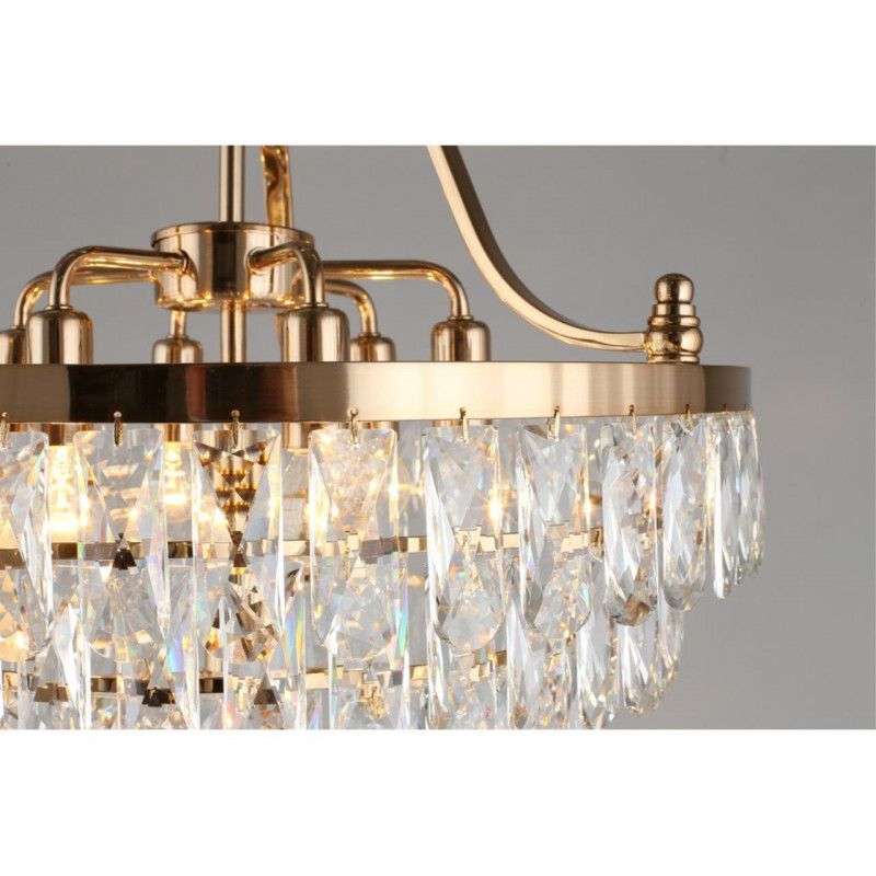 Каскадная люстра 52*80-160 см, 7*E14, 40W, Aployt Gerta APL.725.13.07, золотой