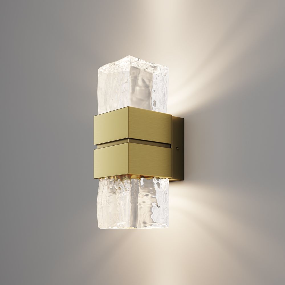 Настенный светильник 23 см, 12W, 3000K, Maytoni MOD505WL-L12BS3K, латунь