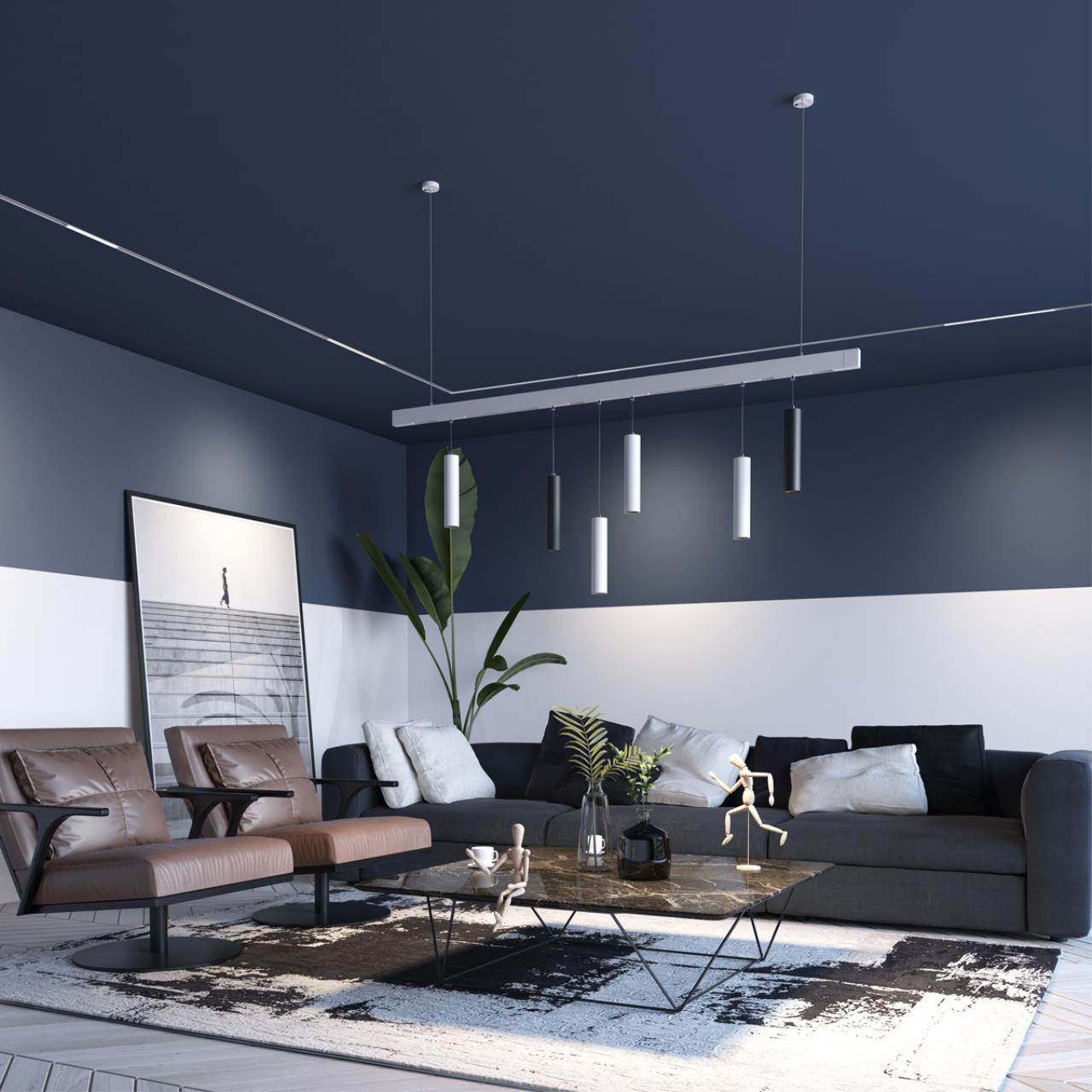 Трековый подвесной светильник для низковольтного шинопровода LED Novotech Flum 358426, 12W LED, 4000K, черный