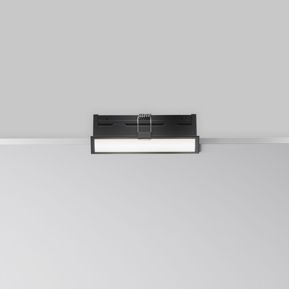 Встраиваемый светильник  DL066-12W3-6K-B 13,15*3,1*-3,95 см, *LED*12W, 6000K, Maytoni technical Basis DL066-12W3-6K-B, Черный