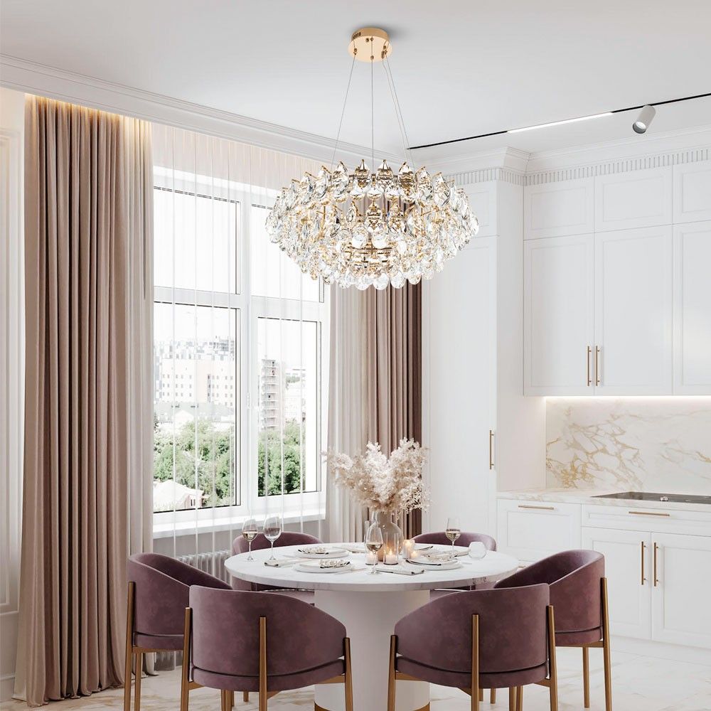 Подвесная люстра **100 см, LED 48W, 3000 / 6000K, Золото MODELUX ML.351.600 GD