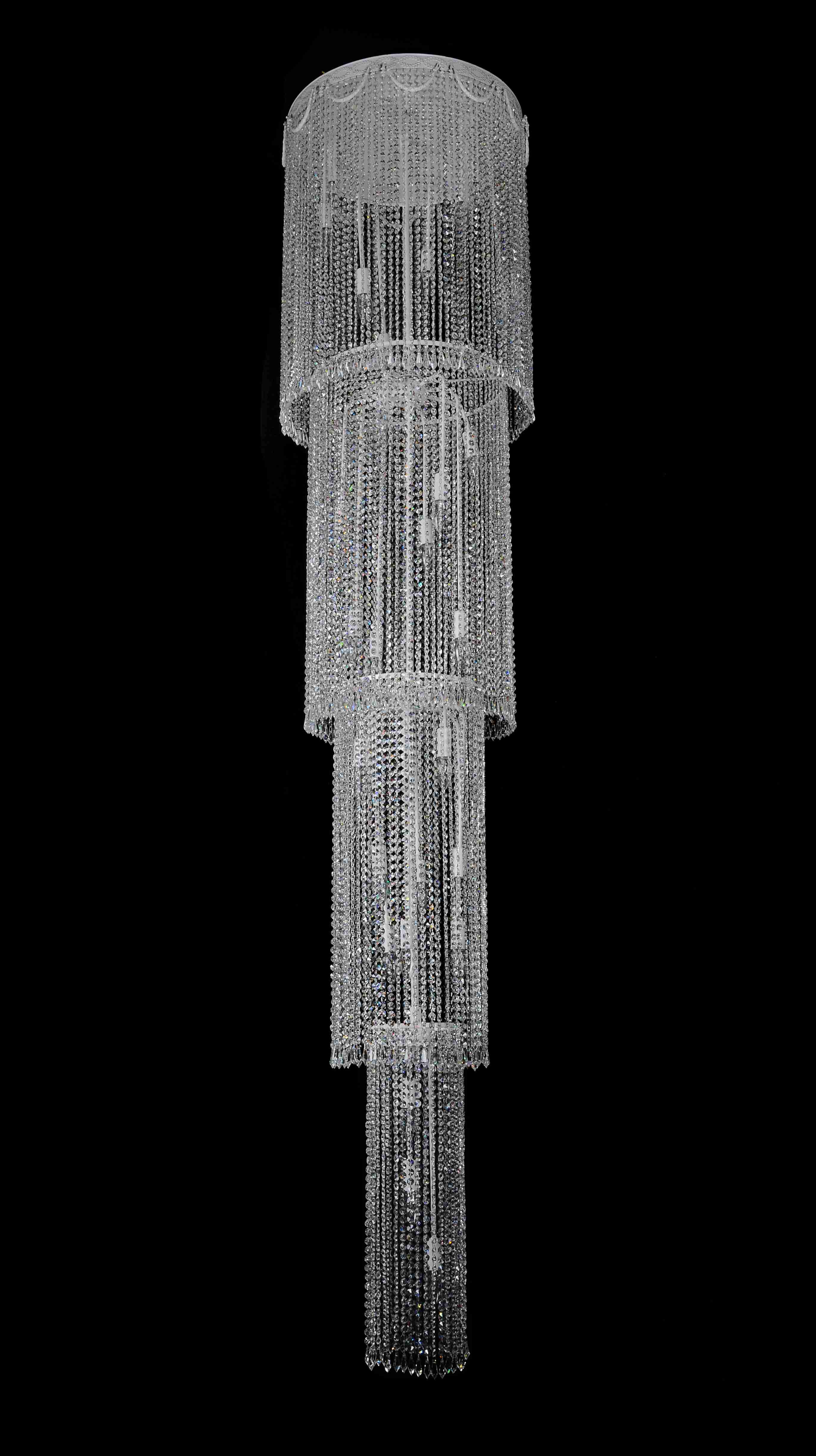 Люстра 550*2800, 28*E14, 40W NewRgy Cristallo 8735/28 FG+BK, FG+BK