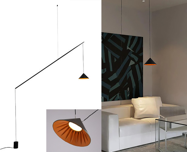 Подвесной светильник 19,6*250 см, ITALLINE  IT03-1429 black/orange