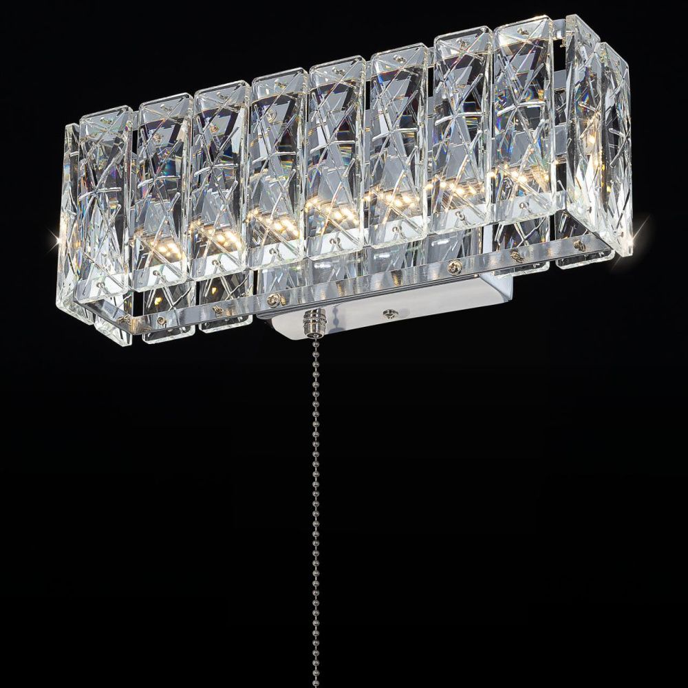 Настенный светильник 30 см, 6W, 3000K, Citilux Palant CL325312, хром