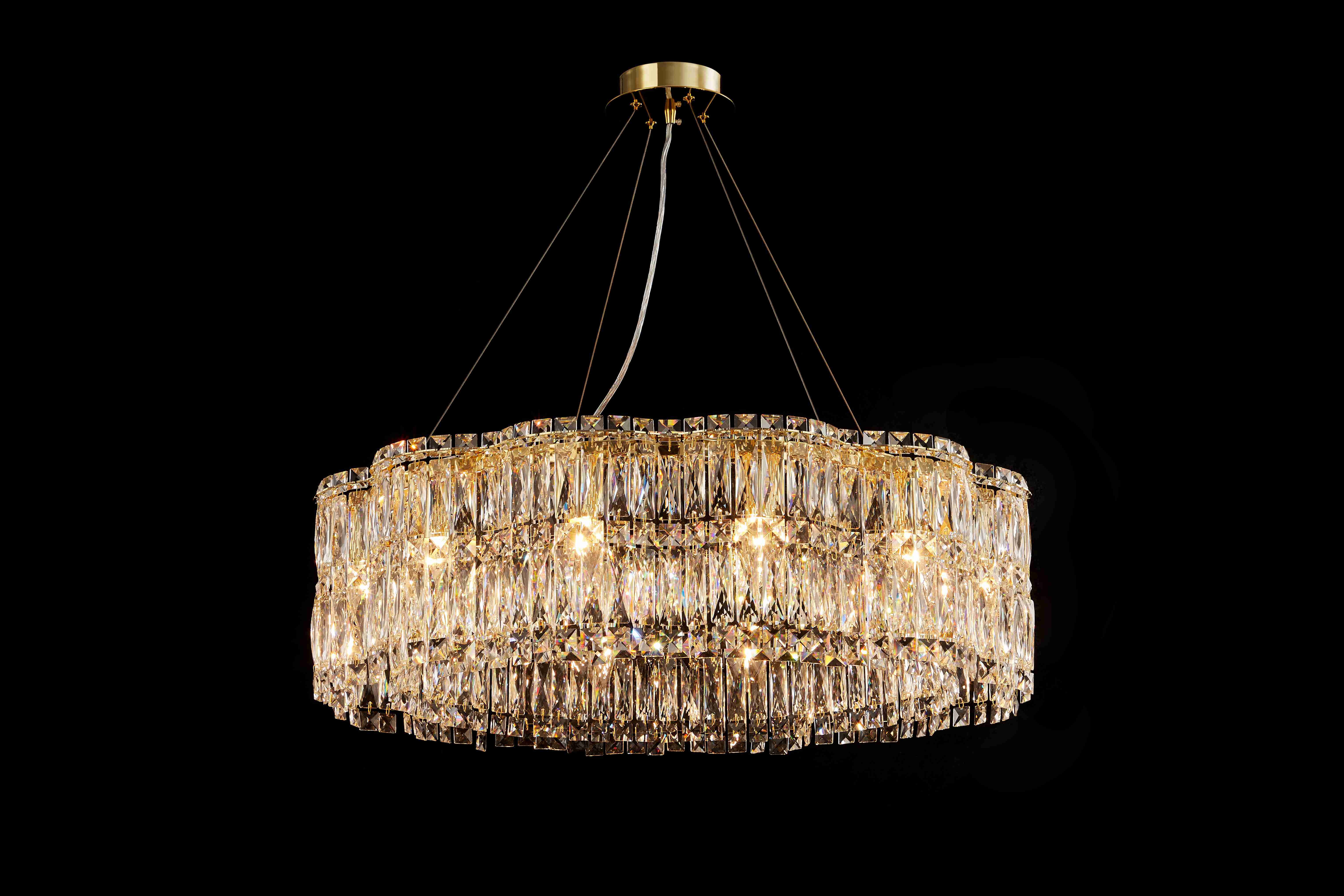 Люстра 800*240, 12*E14, 40W NewRgy Cristallo NW020-ф800*H240 H GOLD, H GOLD