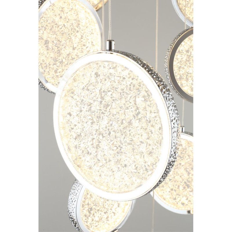 Каскадная люстра 60*60-220 см, 1*LED, 102W, K, Aployt Yulali APL.048.13.102, хром