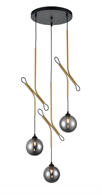 Подвесной светильник  49*165 см, 3*G9 черный, золото Vele Luce Ottava VL5662P03