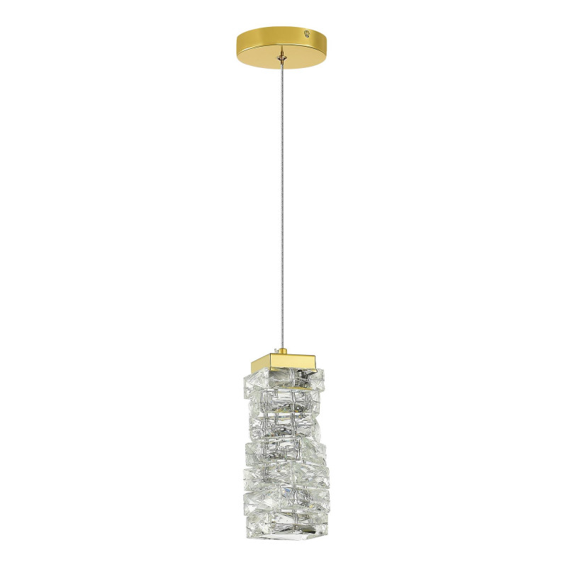 Подвес 12* см, LED*1*8W, 3000K, St Luce Espira SL6010.203.08, Золотистый