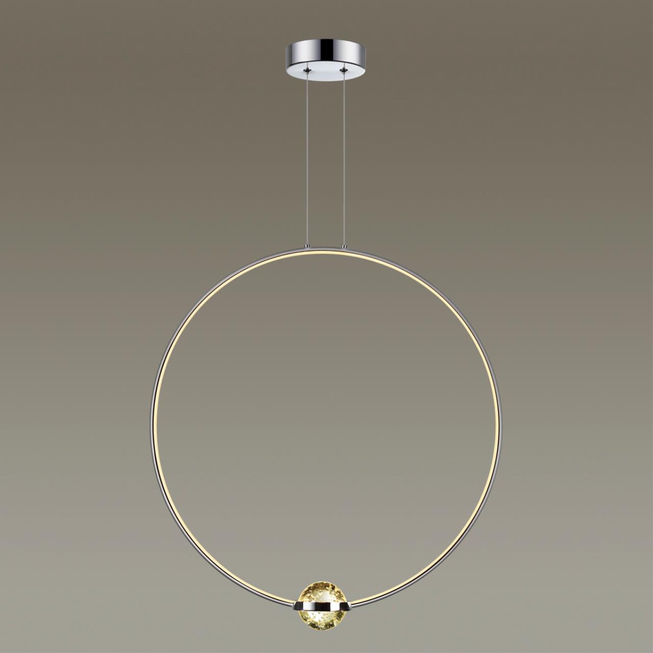 Cветодиодный светильник 60 см, 27W, 4000K, Odeon Light Gota 4337/27L, хром