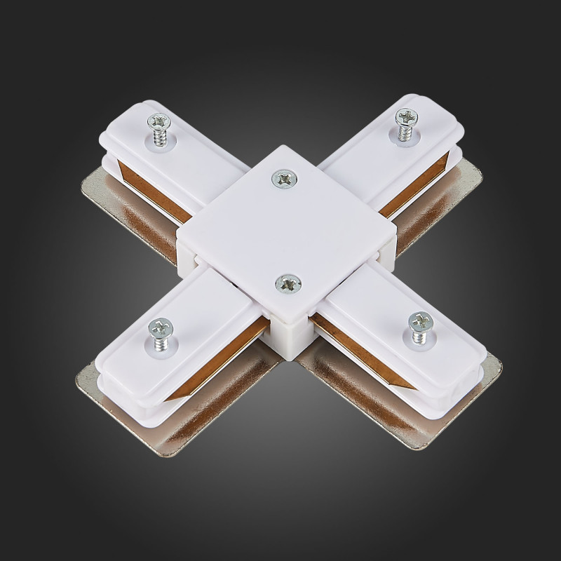 Коннектор X-образный 11*11 см, ST LUCE Однофазная трековая система ST002.549.00 Белый