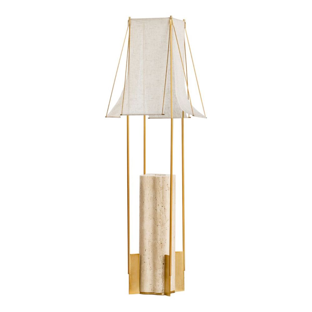 Торшер 80 см, 8W, 3000K, Lussole Major LSP-4007S, бежевый-камень