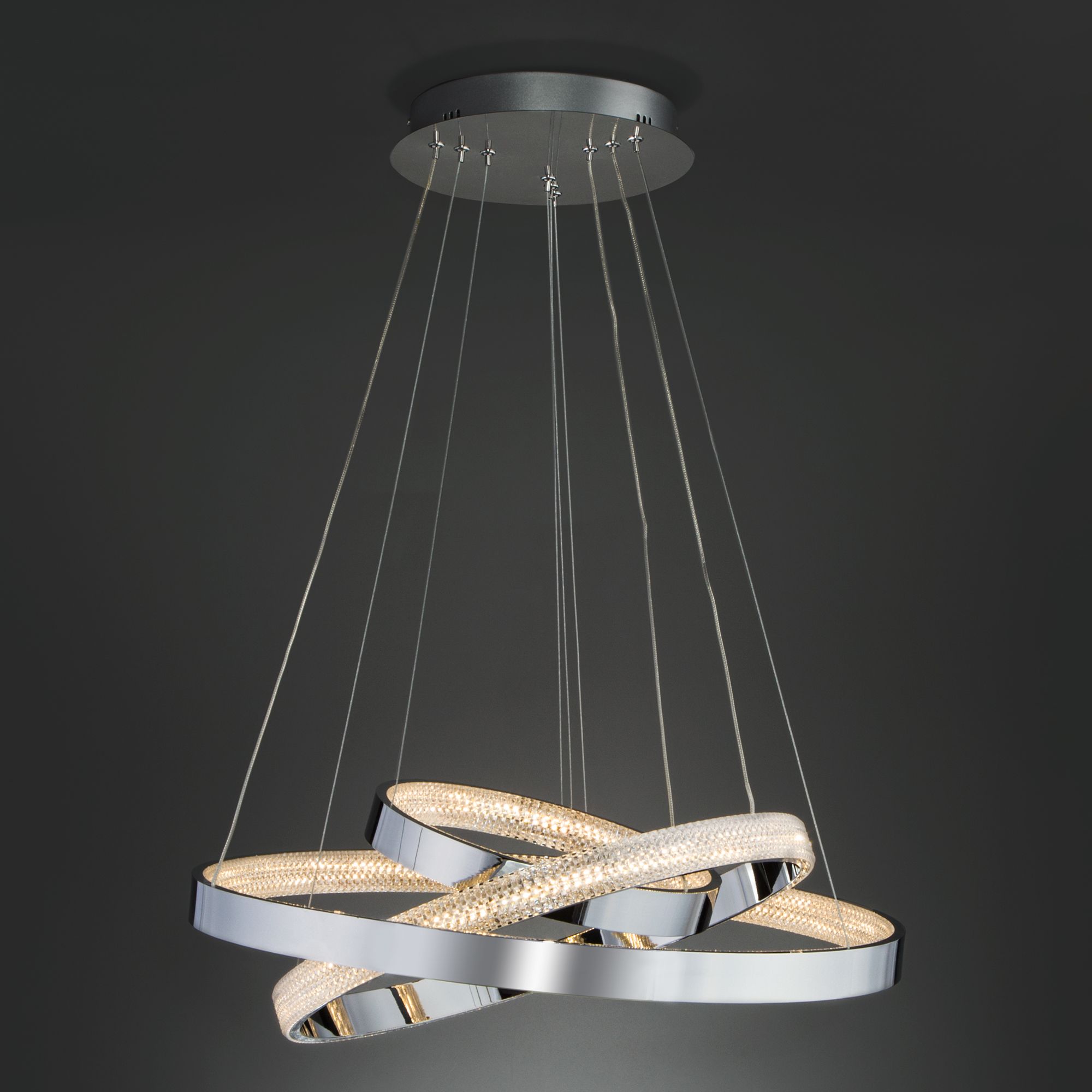 Светильник 63*63*113 см, *LED, 80W, 3300;4200;6500 Eurosvet Posh 90176/3, хром