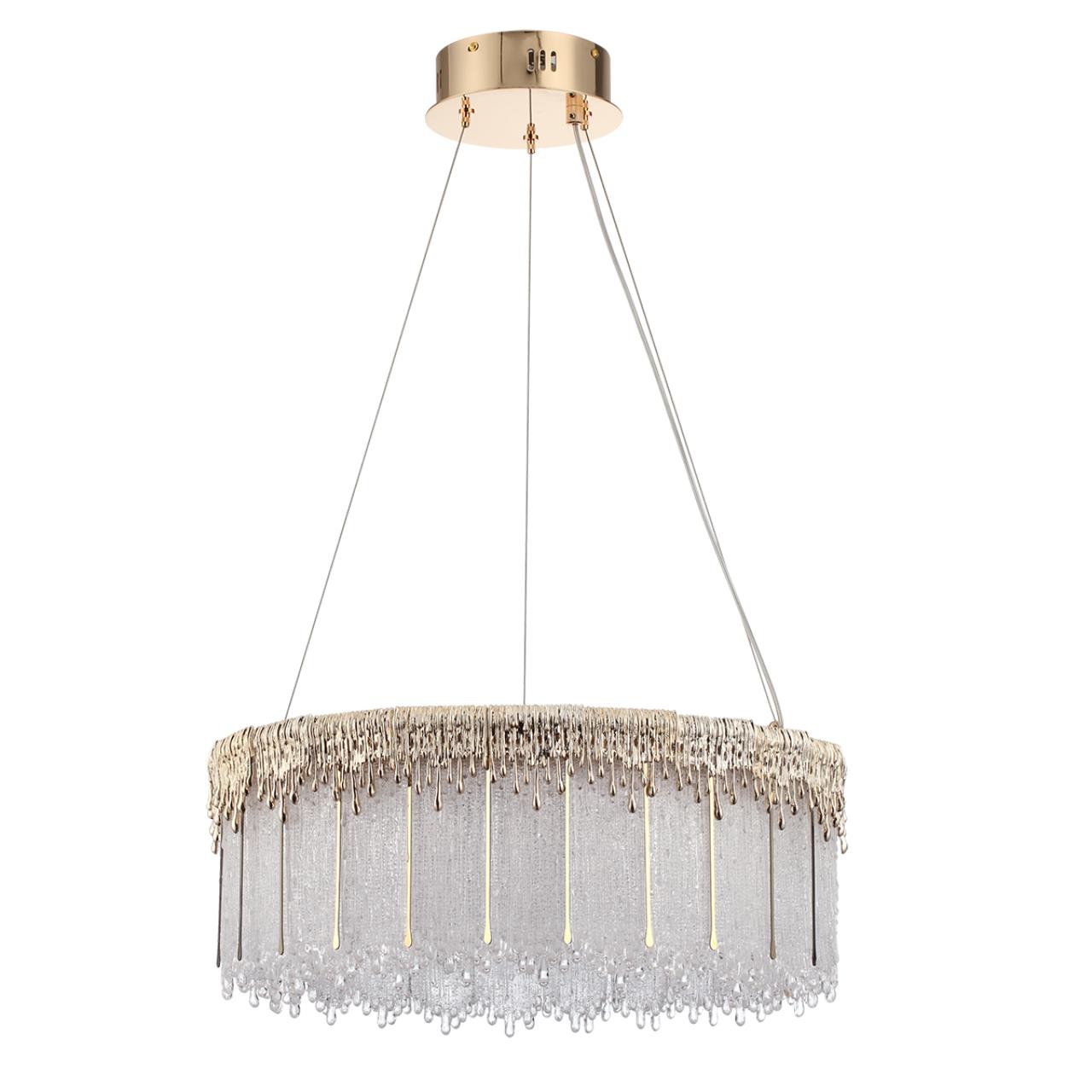 Люстра 50 см, LED*60W, 3700К, 4968lm Odeon Light Cleo 5091/60L, золотой