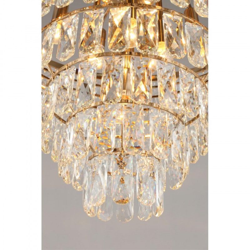 Каскадная люстра 70*95-180 см, 13*E14, 40W, Aployt Gerta APL.725.13.13, золотой