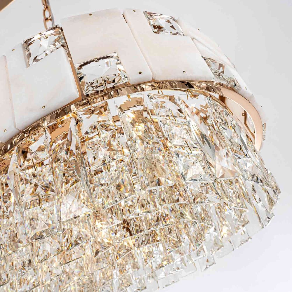 Подвесная люстра 35*100*50/100 см, 10*Е14 MODELUX premium ML.6986.1000P GD золото