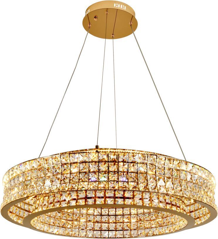 Подвесная люстра 80 см, 100W, 3000-6000K, Stilfort Karnelli 4024/03/08P, золото