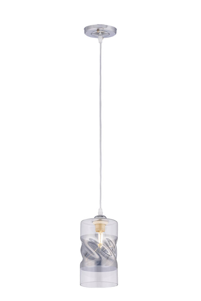 Люстра Ø120 x H240(900), мм, 40W, CHROME(ХРОМ) Rilon 00367/1P CHROME