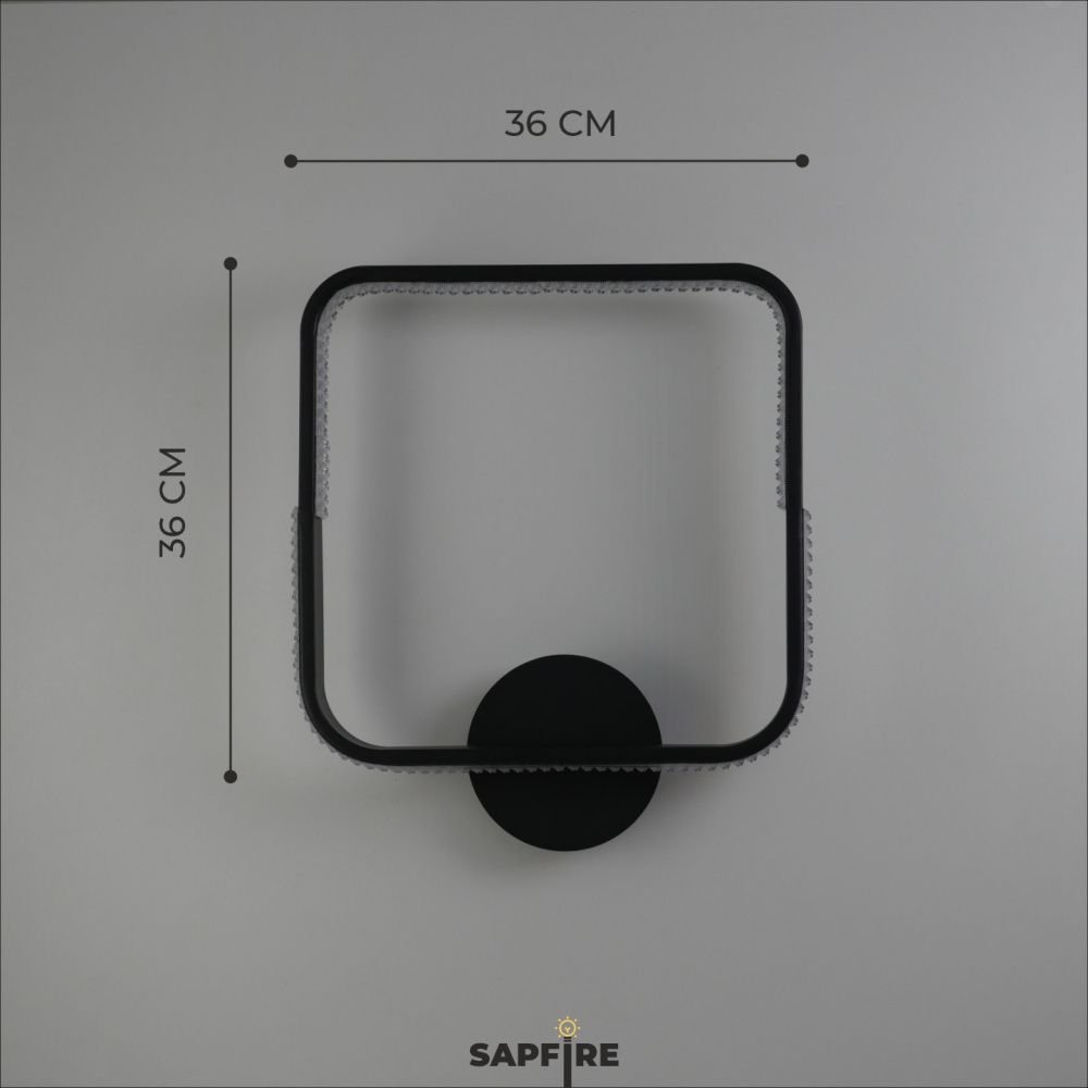 Светильник настенный SAPFIR SPF-4842 BLACK/ЧЕРНЫЙ D360/H70/1/LED/2*21W без ПДУ TERRA 22-10