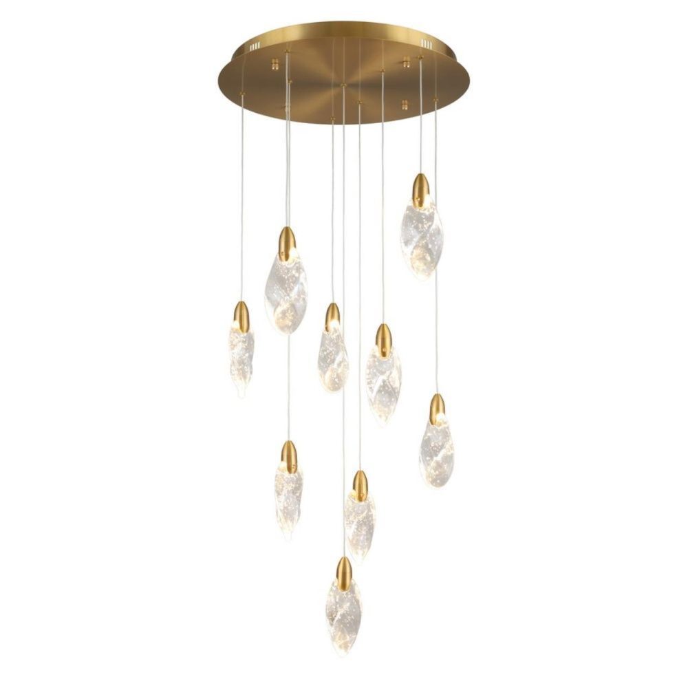 Светильник подвесной 50 см, 27W, 3500K, Aployt Julietta APL.083.06.27, латунь