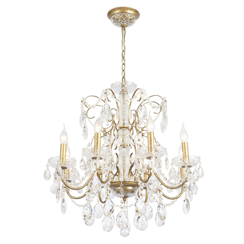 Светильник 68 см, Crystal Lux ODELIS SP8 GOLD, золото с патиной