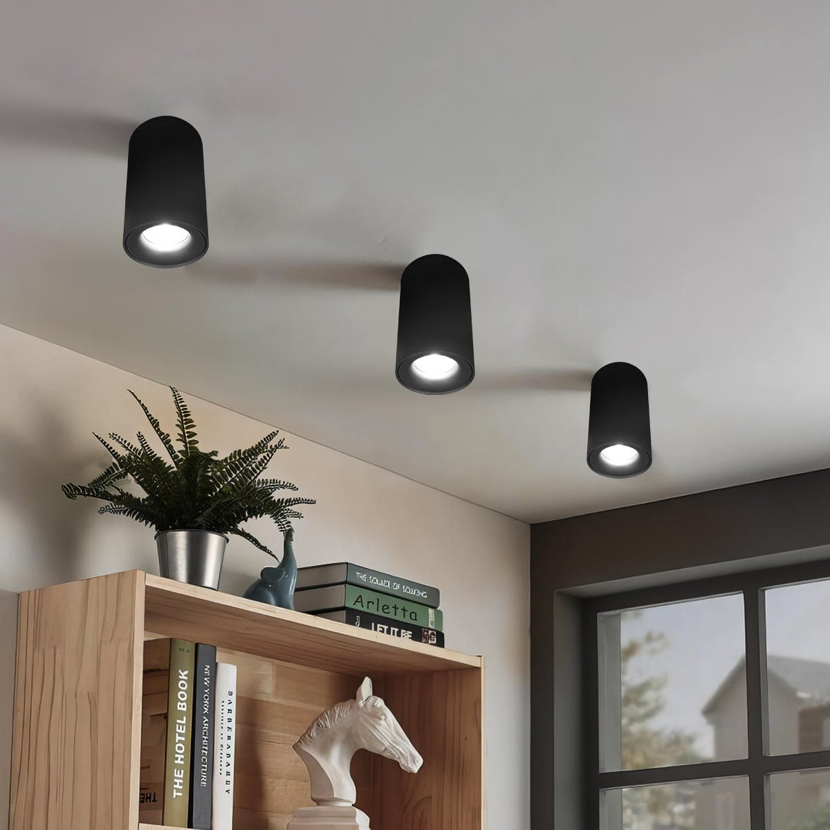 Светильник 8 см, 7W, 4000K, Loft It Tictac 10220 Black 4000K, черный