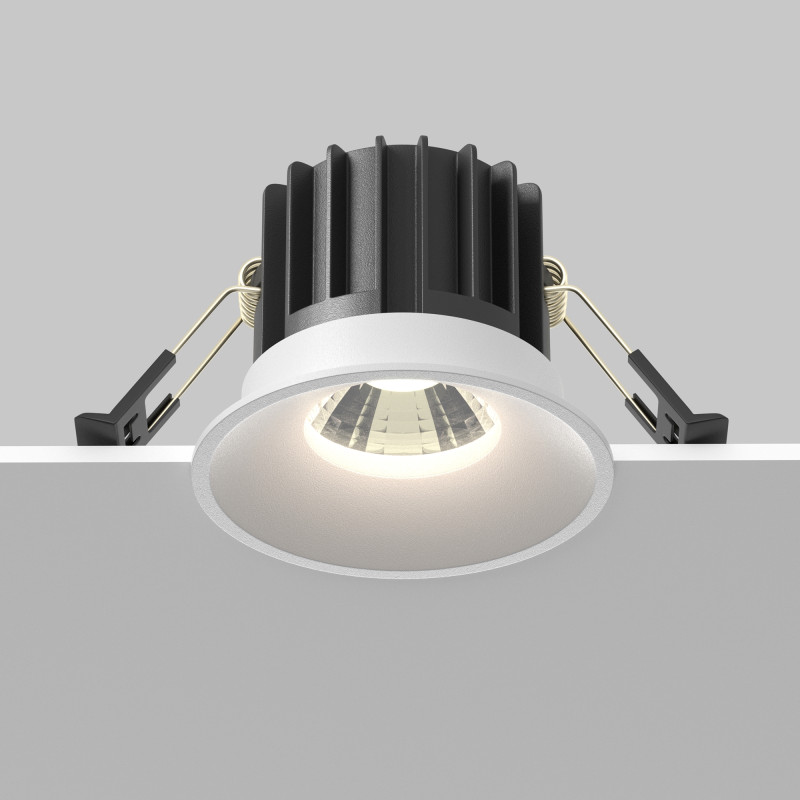 Встраиваемый светильник 8*8*6 см, LED, 12W, Maytoni Technical ROUND DL058-12W-DTW-W белый