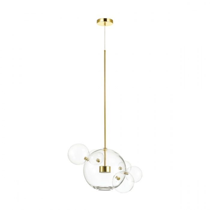 Подвесной светодиодный светильник Odeon Light Bubbles 4640/12LB, диаметр 53 см, золото