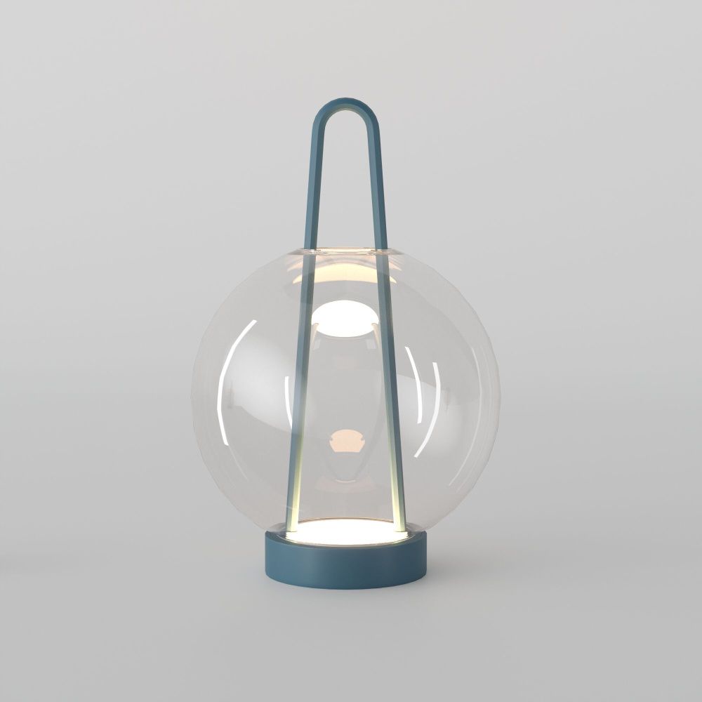 Настольный светильник 20*20*32 см, LED*6W, 3000K, Eurosvet Frasco 80507/1, синий, a069348