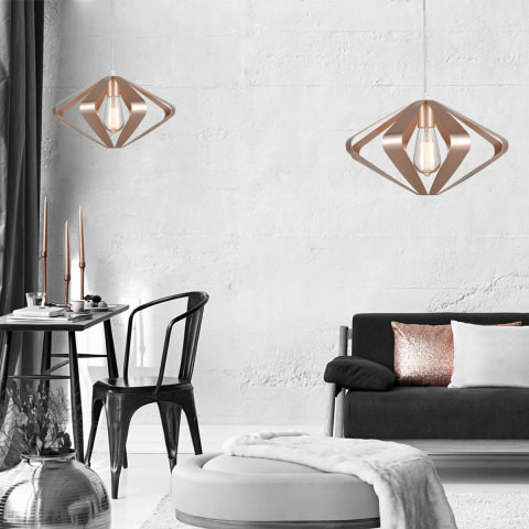 Подвесной светильник  38*152 см, 1*E27 розовое золото Vele Luce Ophir VL5324P11