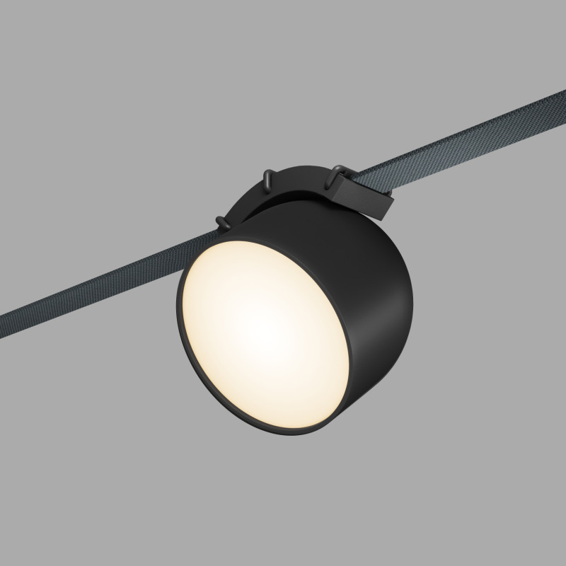 Трековый однофазный светильник 10 см, 12W, 3000K, Denkirs Belty Spot DK5543-BK, черный