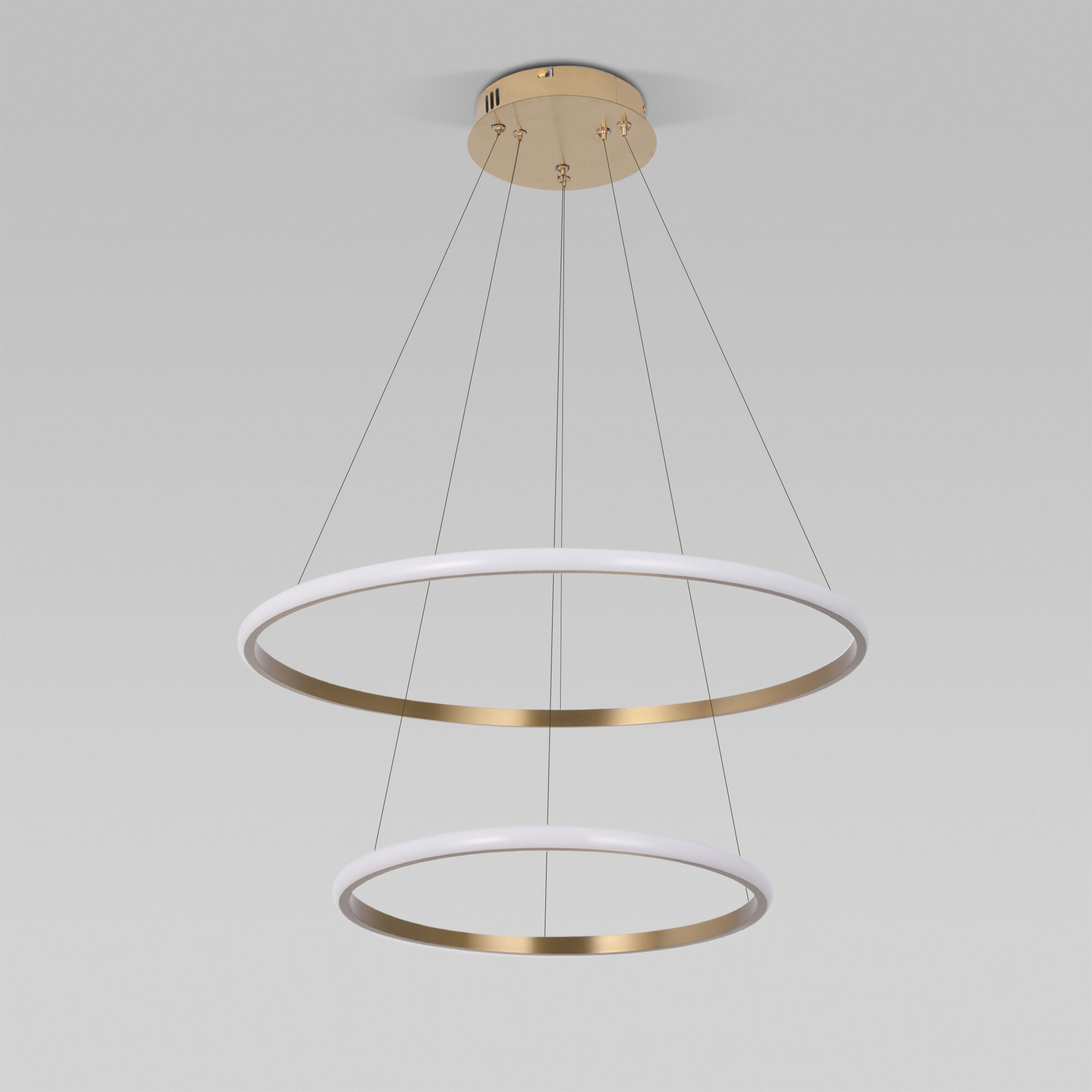 Подвесной светильник 60*60*115 см,  LED*92W, 3300;4200;6500 К, Eurosvet Collars 90264/2, латунь