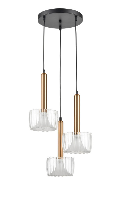Подвесной светильник  35*157 см, 3*E14 черный, золото Vele Luce Kelly VL5454P03