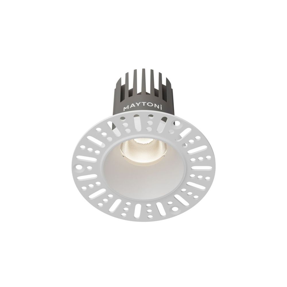 Встраиваемый светильник 9 см, 9W, 4000K, Maytoni Technical Dip DL124-10W-4K-TRS-W, белый