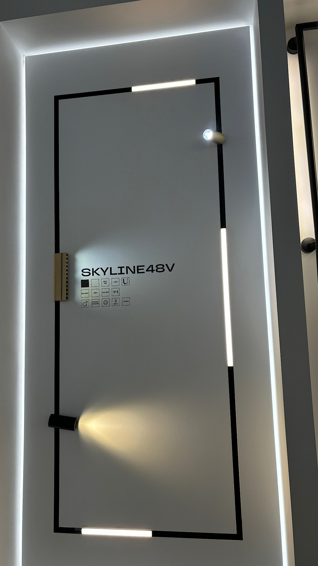 Магнитный трековый светильник 22*2 см, 12W 4000K ST LUCE SKYLINE 48 ST804.446.12 Черный