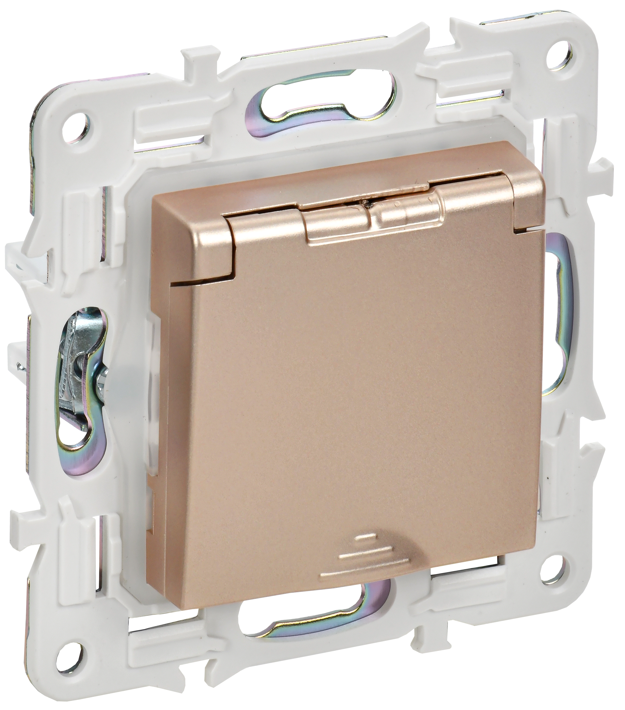 SKANDY Розетка з/к/ш кр. 16А IP44 SK-R11Sa песоч. IEK, SK-R16-16-44-K98