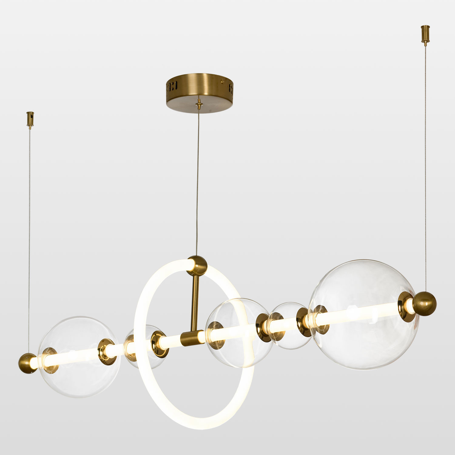 Линейно-подвесной светильник Lussole LSP-7021, 90*45 см, бронзовый