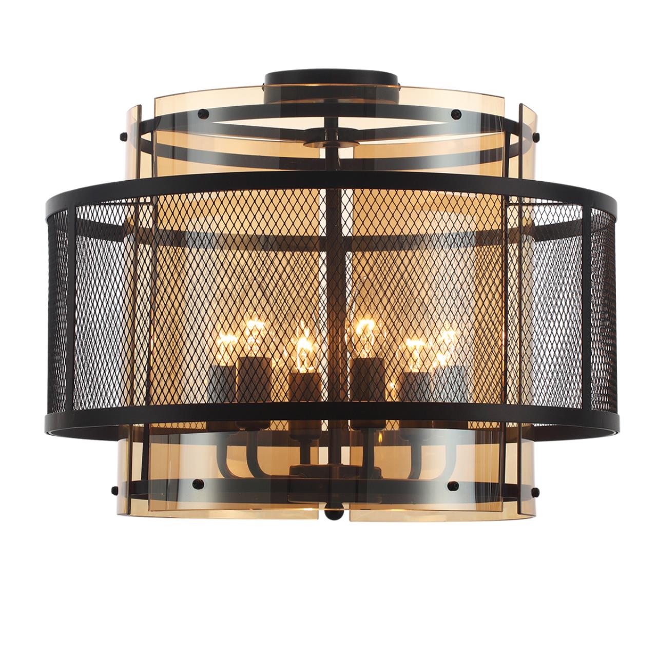 Люстра потолочная 50*38 см, 6*E14 Lumion Zarina 8007/6C черный, золотой