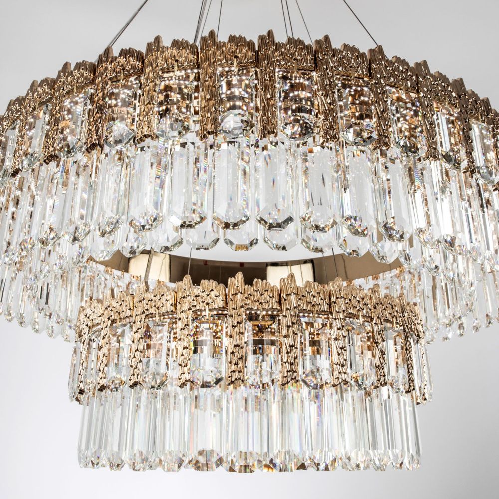 Подвесная люстра 80*50/120 см, LED 210W MODELUX ML.830.800.500 GD золото