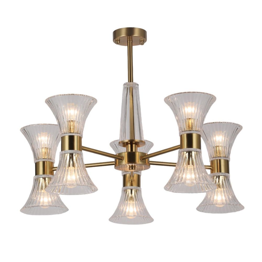 Люстра 67*67*49 см, 10*E14 Gerhort G11057/10COP CL, Медь