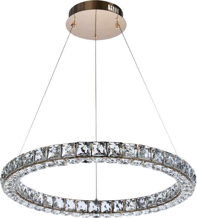 Люстра подвесная 60 см, 60W, 3000-6000K, Stilfort 4052/03/06P, золото