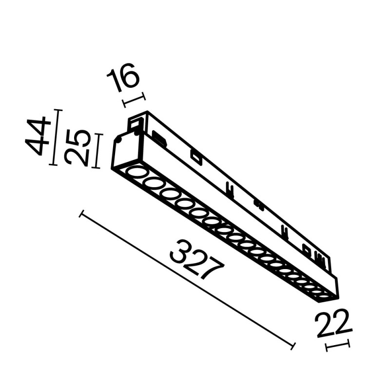 Светильник 33 см, 18W, 3000-6000K, Maytoni Technical TR031-4-18W3K-S-DS-W, белый, 36°, Dim Exility