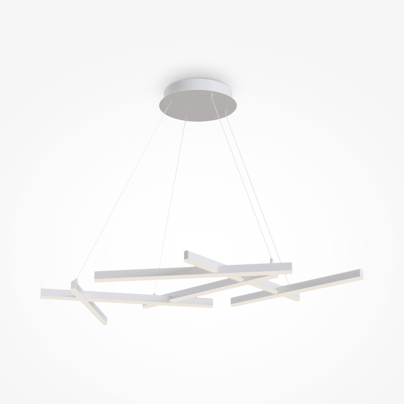 Подвесной светильник 102*71,5*320 см, 6* LED, 80W, 3000К-4000К, Maytoni LINE  MOD016PL-L80WK белый