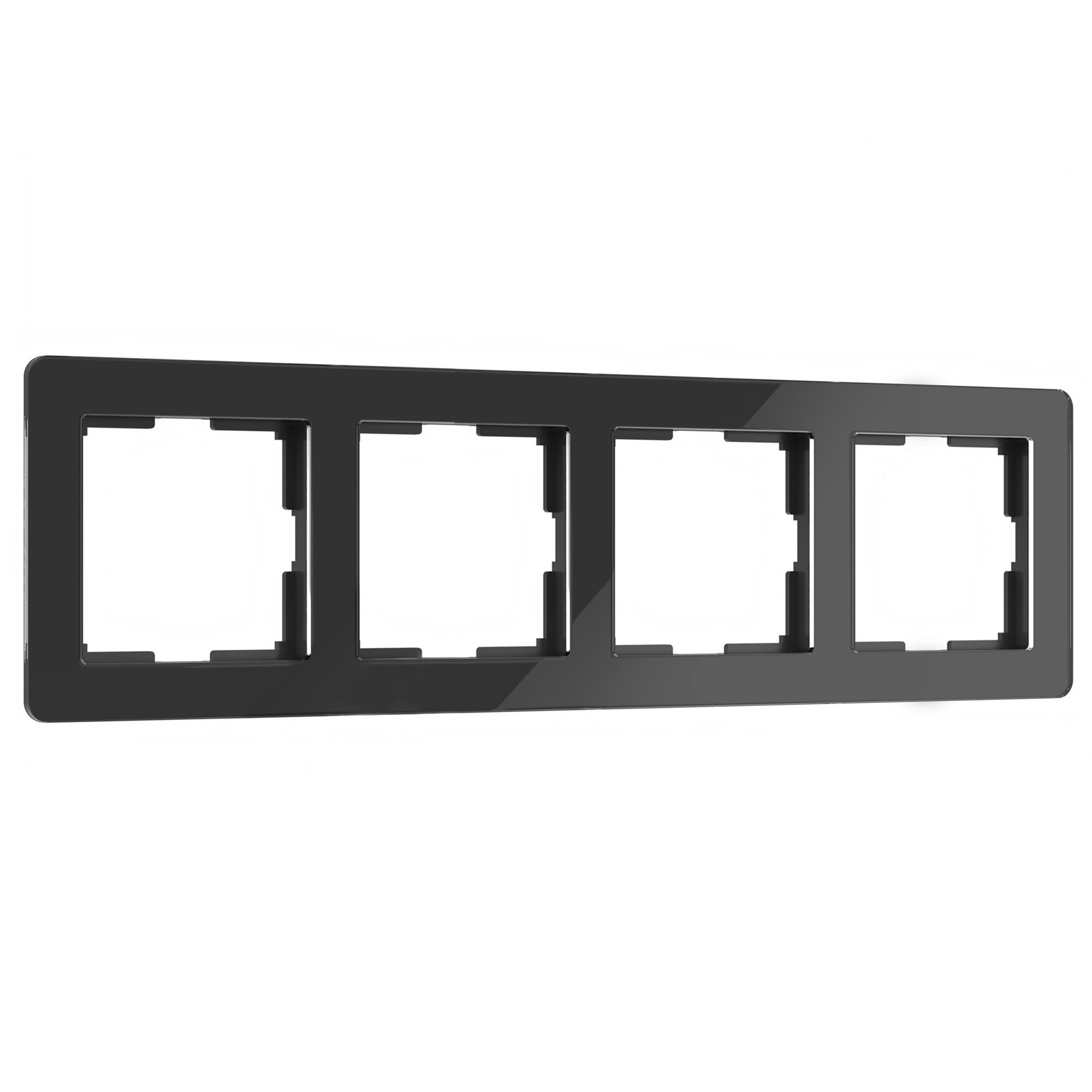 Рамка на 4 поста Acrylic (черный) W0042708 Acrylic черный Werkel