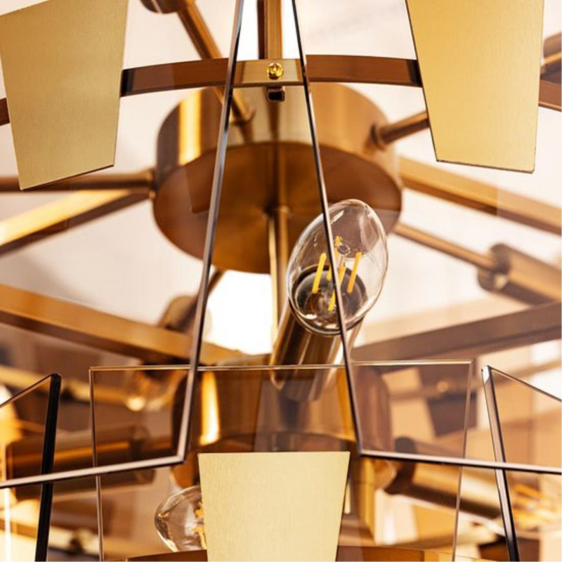 Светильник подвесной 66*61 см, 11*E14 полированная медь Arte lamp Sophia A4066LM-11PB