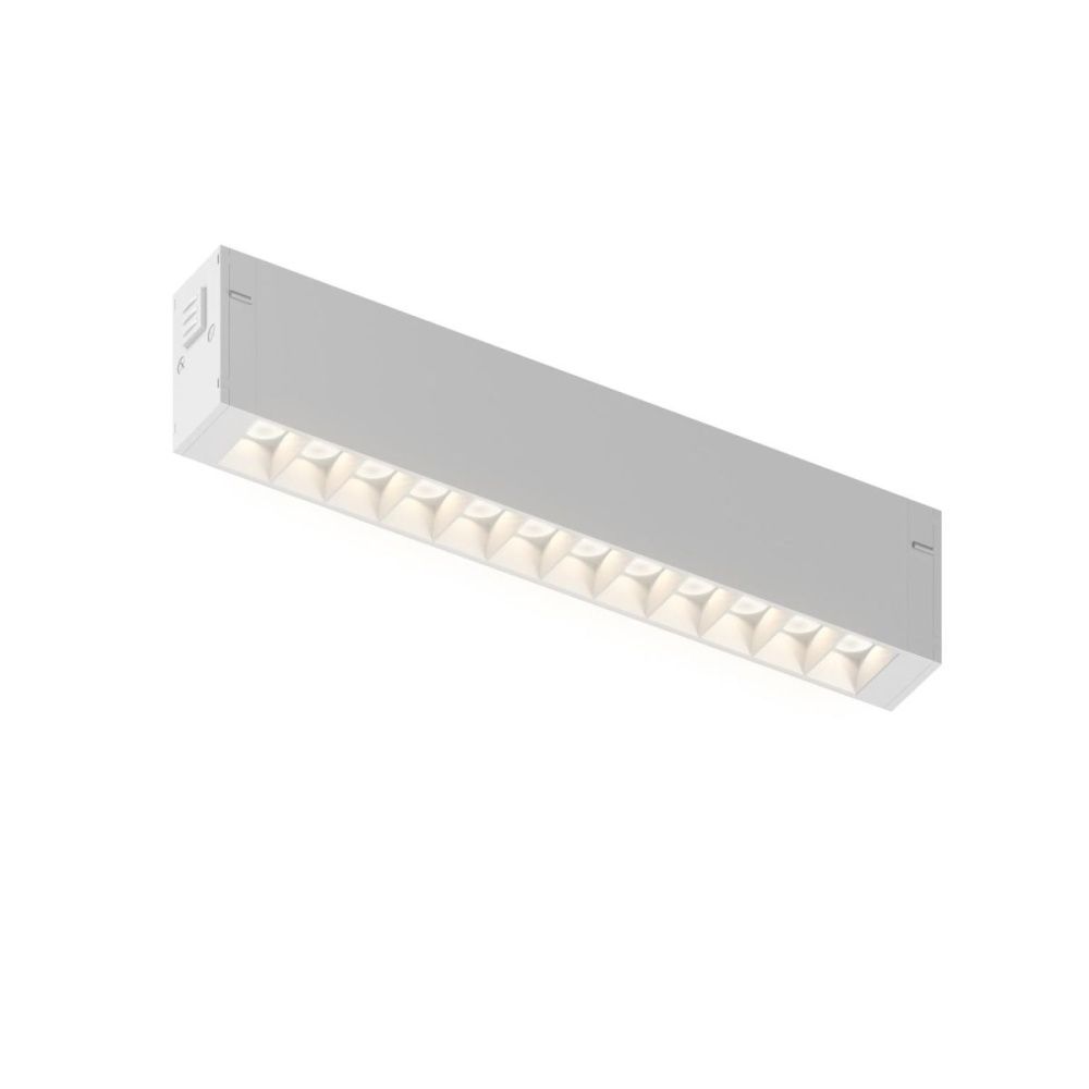 Трековый однофазный светильник 22 см, 9W, 3000K, Denkirs Simple Grill DK8101-WH, белый