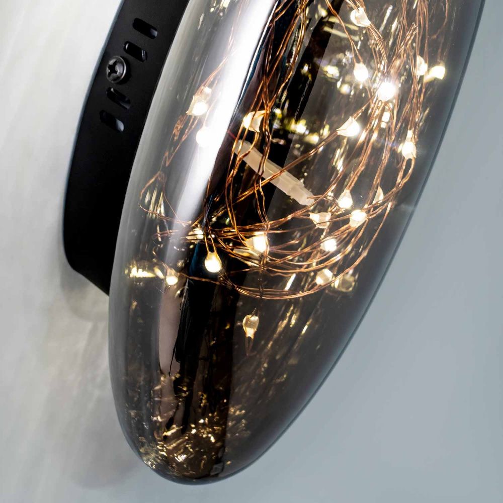 Настенный светильник 9 см, 5W, 3000К MODESTYLE MS.6512.220 BK черный