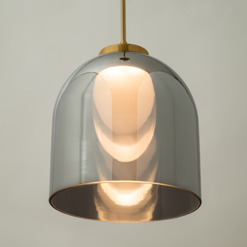 Светильник 15 см, 5W, 3000K, Freya Fume FR5399PL-L4BS1, латунь