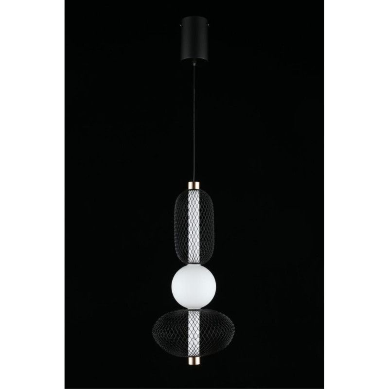 Подвесной светильник 22*70-160 см, 1*LED, 13W, 3000K, Aployt Nikusia APL.658.06.13, черный