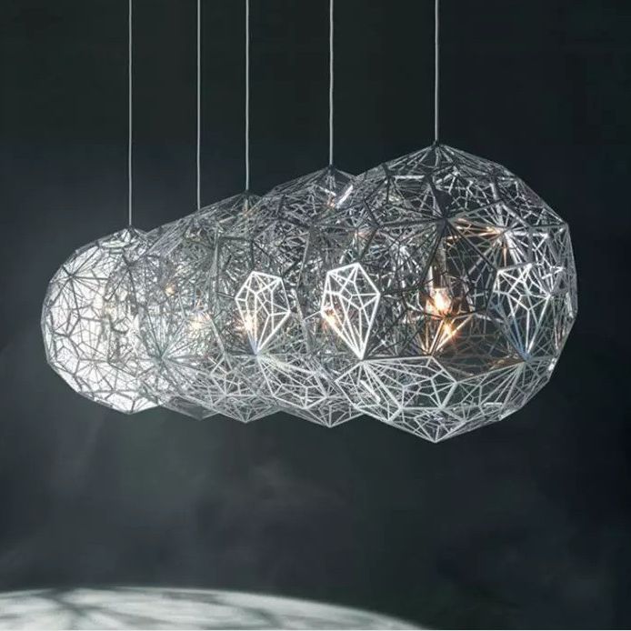 Люстра Etch Web Gold 67*67*67 см, 1*E27*60W, ImperiumLoft 40.019, Золотистый
