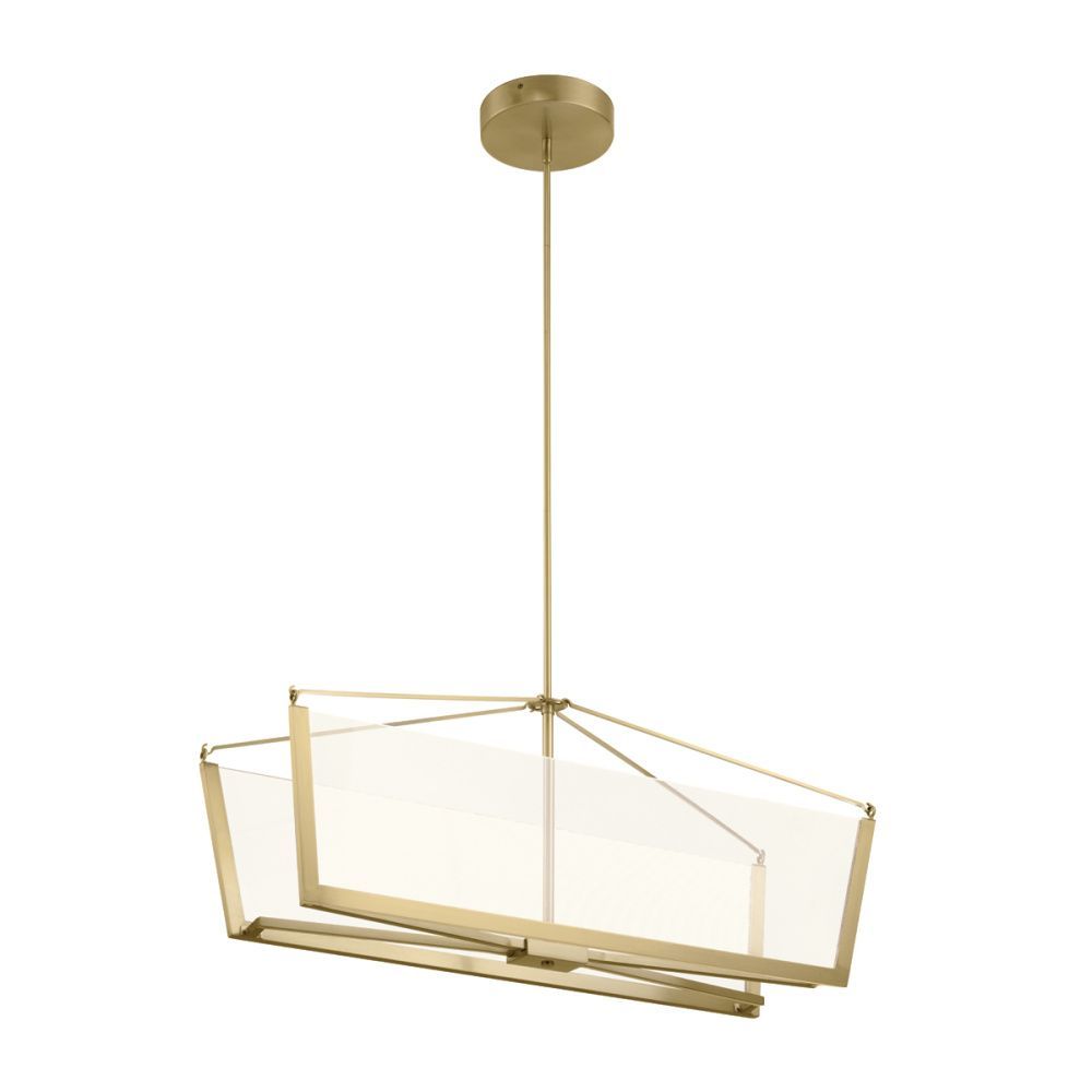 Люстра 30*97*51-170 см, Led*50,8W, Natural Concepts Kichler Calters KL-AIVIAN3-WBR, латунь